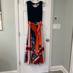 Gorgeous Eliza J striped maxi dress